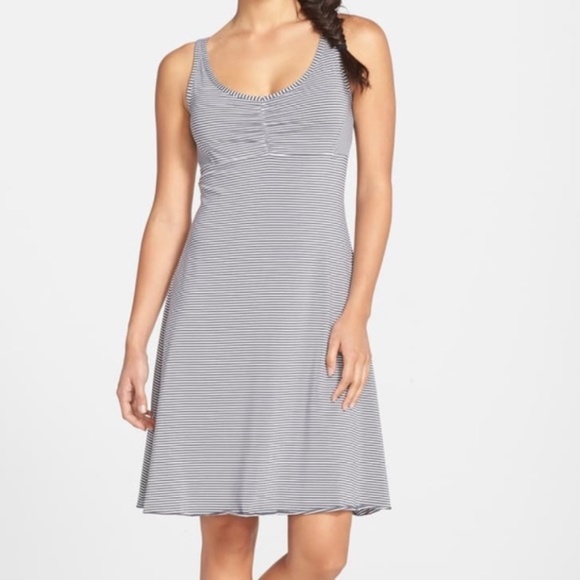 Prana Dresses & Skirts - Prana Striped Criss Cross Back Athletic Dress Size Medium